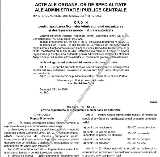 Monta și genotiparea bercecilor noi reguli publicate în Monitorul Oficial. Adrian Oros „Din păcate, în agricultura românească s-au infiltrat foarte mulți vânători de subvenții”