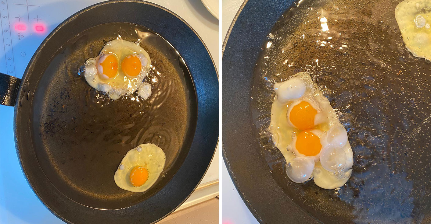 Ouă cu două galbenușuri. De ce sunt așa și ce înseamnă când găsești un astfel de ou